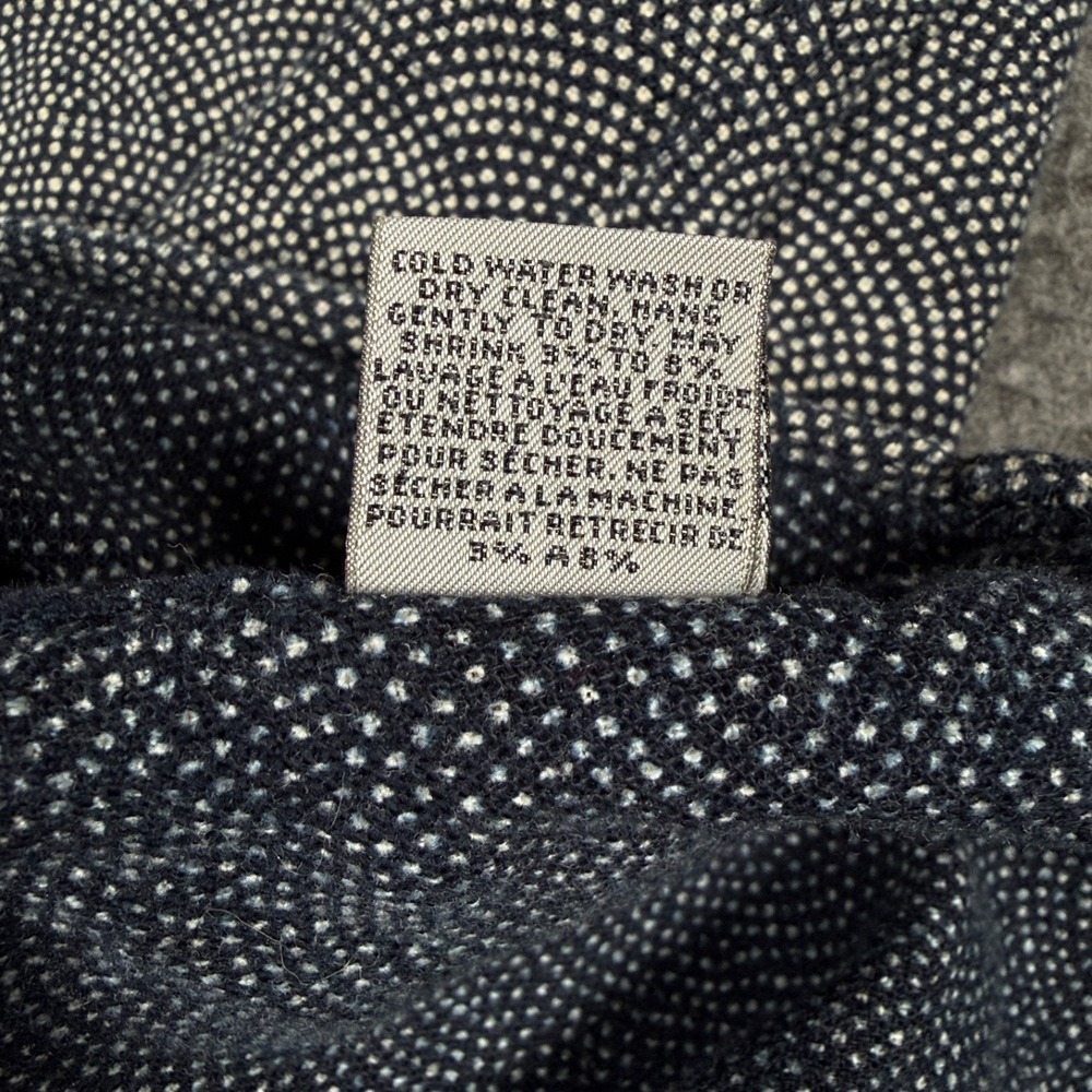 Naked & Famous Shirt Mens Large Black White Dots Woven Japanese Cotton Button Up - Picture 7 of 12